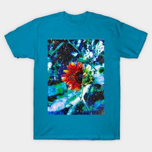 Homage VanGogh Sunflowers and Starry Night In One T-Shirt